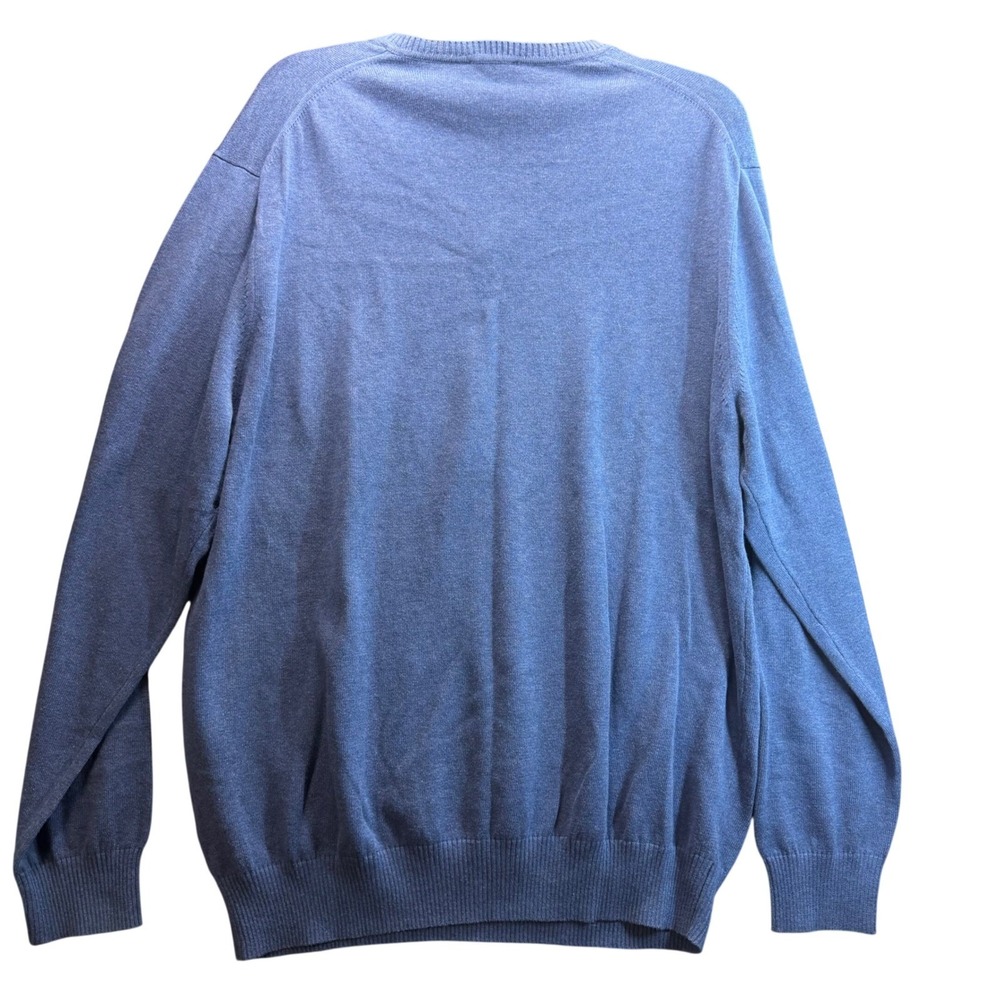 Jos. A. Bank Traveler V-Neck Sweater Mens XXL Blue Pima Cotton NWT 2X Old Money - Picture 2 of 8